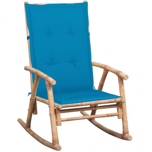Cadeira de balanço com almofada de bambu D