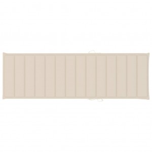 Cama de cama de tecido Oxford creme 200x60x3 cm D