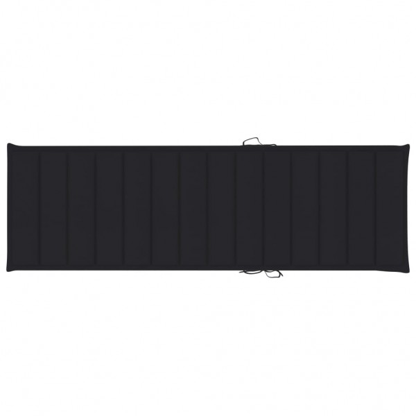 Cama de cama de tecido Oxford preto 200x60x3 cm D