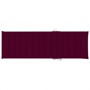 Cama de cama de tecido Oxford vermelho vermelho 200x60x3 cm D