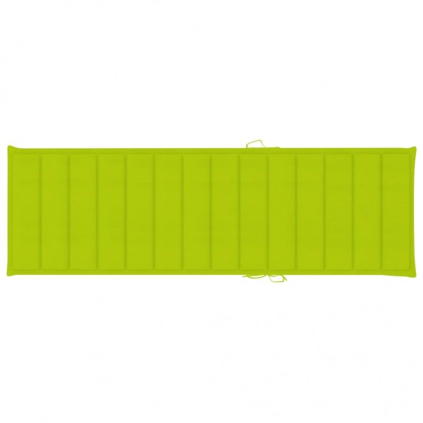 Cojín de tumbona de tela Oxford verde claro 200x60x3 cm D