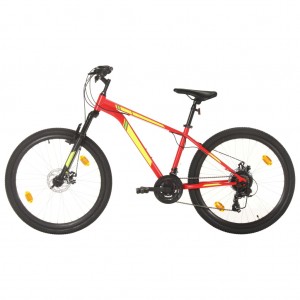 Bicicleta montaña 21 velocidades 27.5 pulgadas rueda 38 cm rojo D