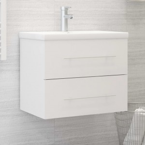 Armario para lavabo aglomerado blanco 60x38.5x48 cm D