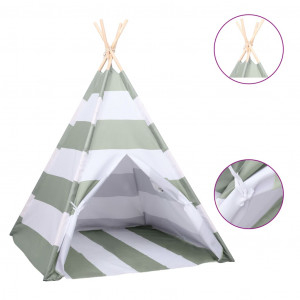 Tienda tipi niños y bolsa piel de melocotón rayas 120x120x150cm H