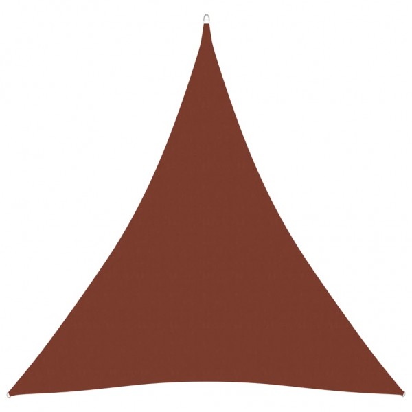 Toldo de vela triangular de tela oxford terracota 4.5x4.5x4.5 m D