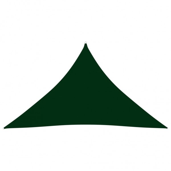 Toldo de vela triangular tela oxford verde oscuro 3.5x3.5x4.9m D