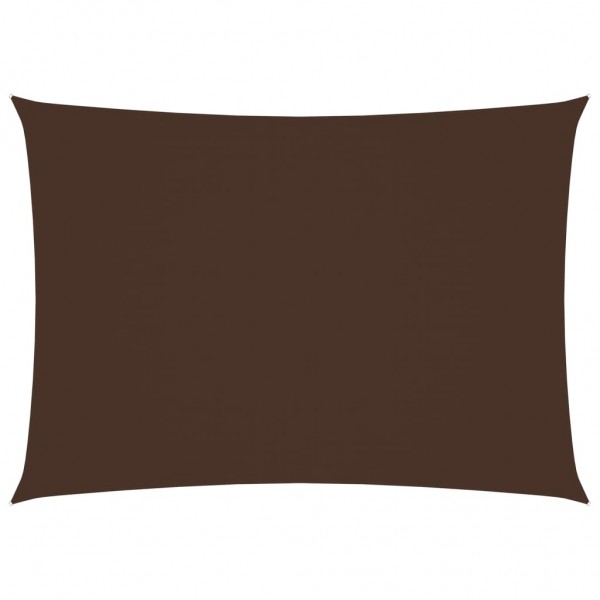 Toldo de vela rectangular de tela oxford marrón 2x4.5 m D