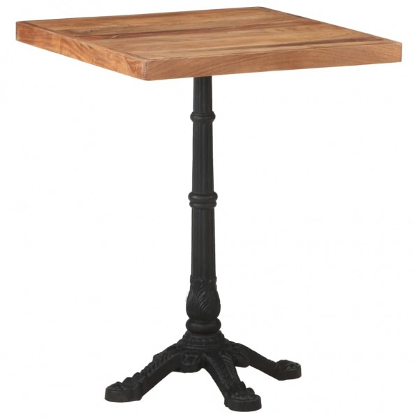 Mesa de jantar madeira maciça de acácia 60x60x76 cm D