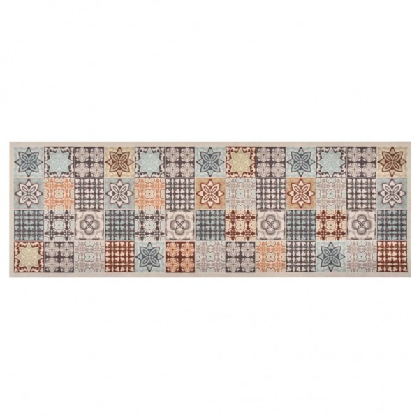 Alfombra de cocina lavable mosaico de colores 60x180 cm D