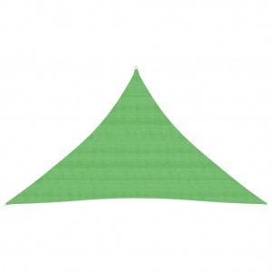 Toldo de vela HDPE verde claro 160 g/m² 3.5x3.5x4.9 m D