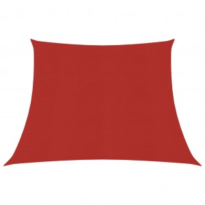 Toldo de vela HDPE rojo 160 g/m² 3/4x3 m D