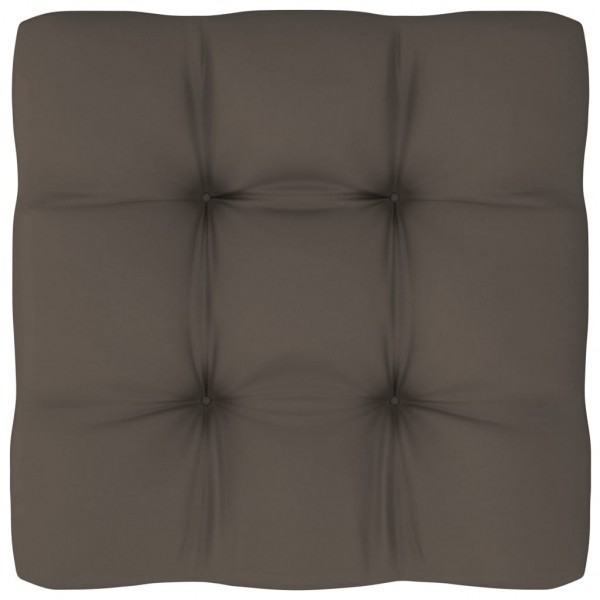 Cojín para sofá de palets de tela gris taupé 70x70x12 cm D