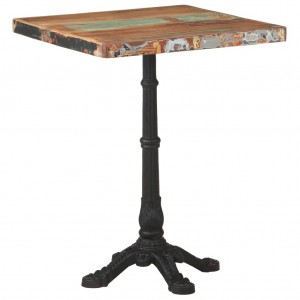 Mesa de jantar de madeira maciça reciclada 60x60x76 cm D