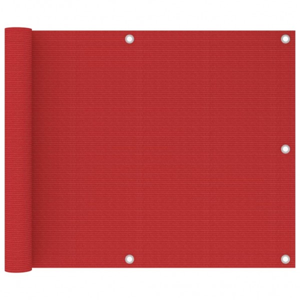 Toldo para balcão HDPE vermelho 75x600 cm D