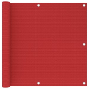 Toldo para balcón HDPE rojo 90x600 cm D