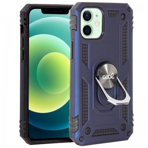 Carcaça COOL para iPhone 12 / 12 Pro anel rígido azul D