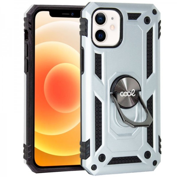 Carcaça COOL para iPhone 12 mini anel rígido Prata D