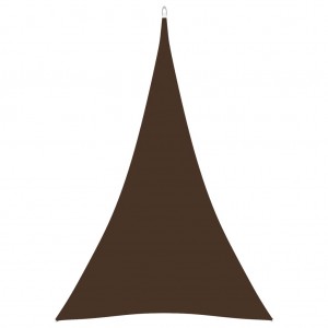 Toldo de vela triangular de tela oxford marrón 4x5x5 m D