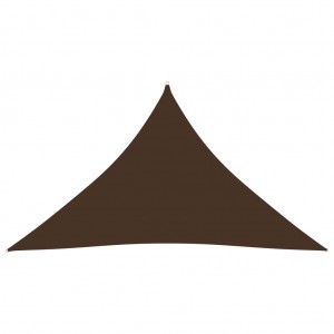 Toldo de vela triangular de tela oxford marrón 5x5x6 m D