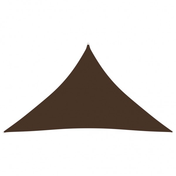 Telhado de vela triangular de tecido Oxford marrom 5x5x6 m D