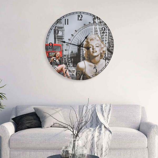 Reloj de pared vintage Marilyn Monroe 60 cm D