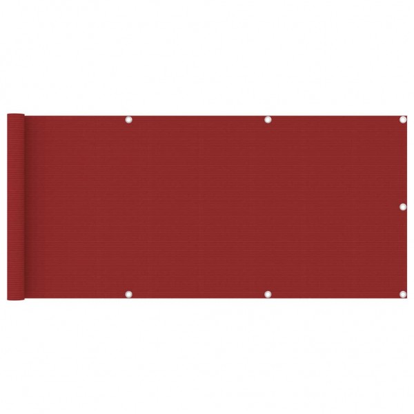 Toldo para balcão HDPE vermelho 75x400 cm D