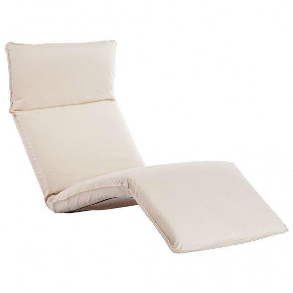 Tumbona plegable de tela Oxford blanco crema D