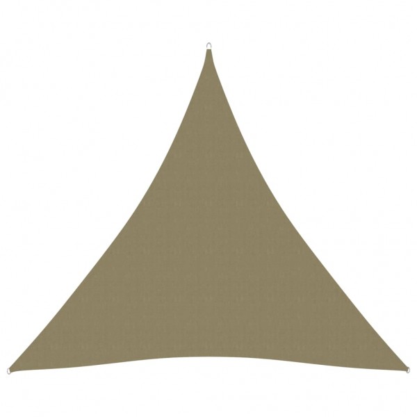 Telhado de vela triangular de tecido oxford beige 4x4x4 m D