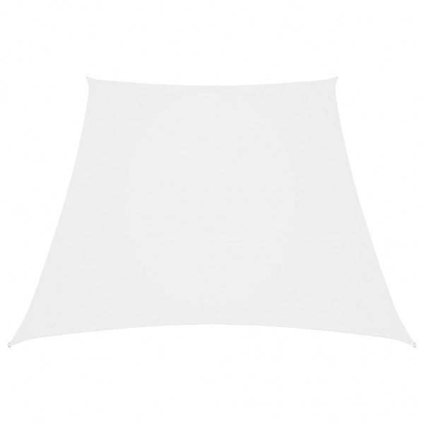 Toldo de vela trapezoidal de tela oxford blanco 4/5x4 m D