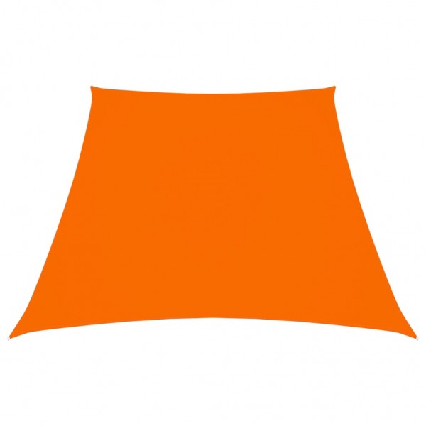 Toldo de vela trapezoidal de tela oxford naranja 2/4x3 m D