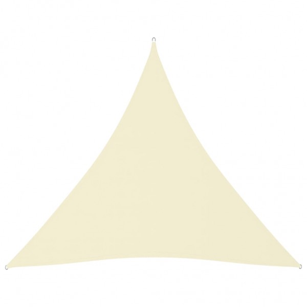 Telhado de vela triangular de tecido oxford creme 4x4x4 m D