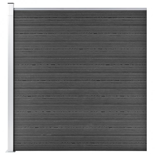 Painel de vedação WPC preto 175x186 cm D