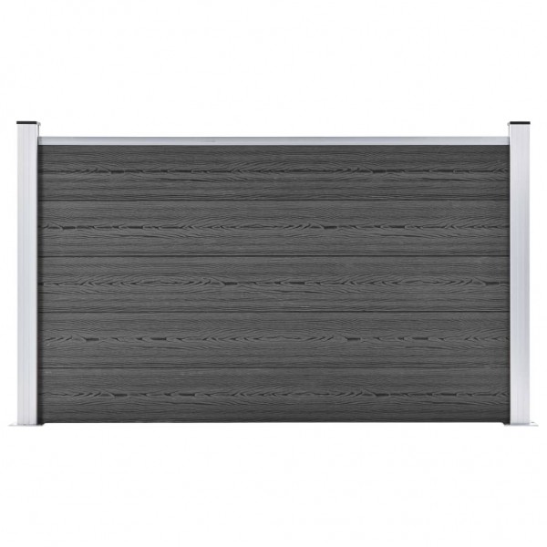 Panel de valla WPC negro 180x105 cm D
