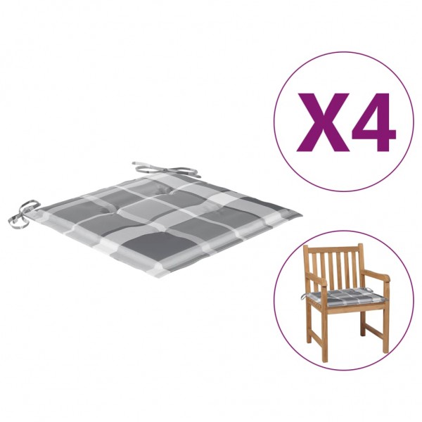 Acessórios para cadeiras de jardim, de tecido cinza quadrado 50 x 50 x 3 cm D