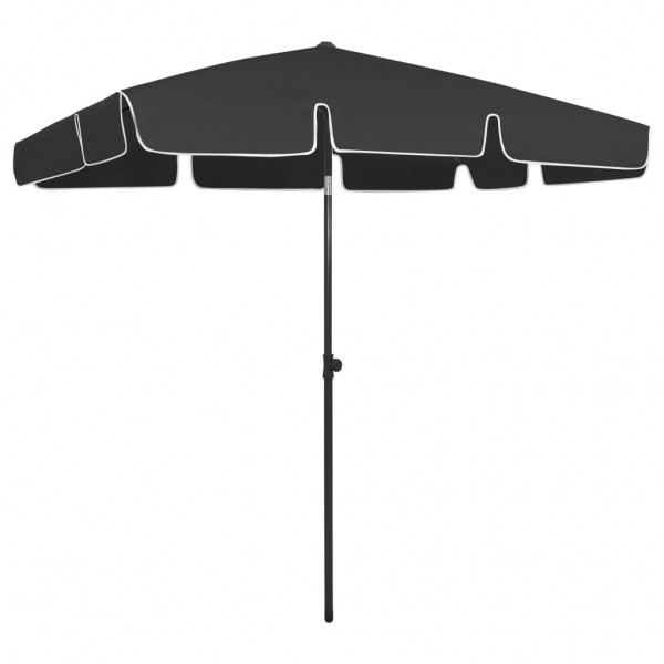 Um guarda-chuva preto de praia 200x125 cm D