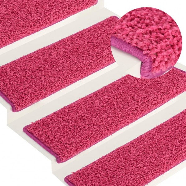 Passos de escada fosco 15 pcs rosa 65x21x4 cm D