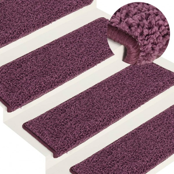 Tapete de escada 15uds roxo escuro 65x21x4cm D