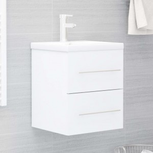 Armario para lavabo madera contrachapada blanco 41x38.5x48 cm D