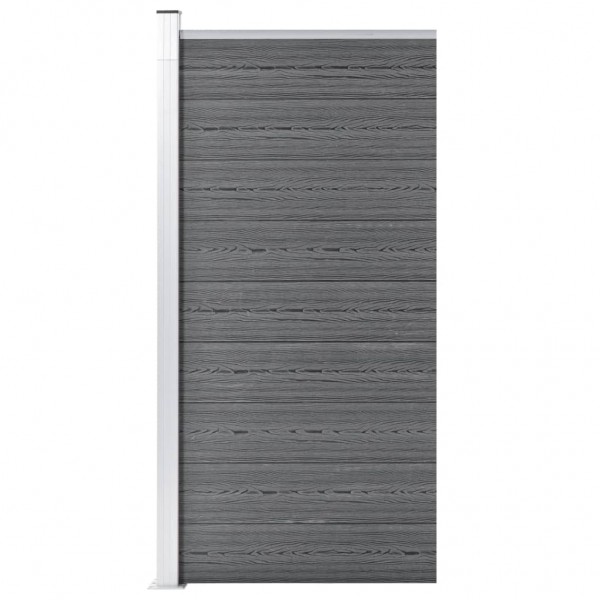 Panel de valla WPC gris 95x186 cm D