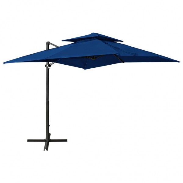 Guarda-chuva com tampa dupla azul-azul 250x250 cm D