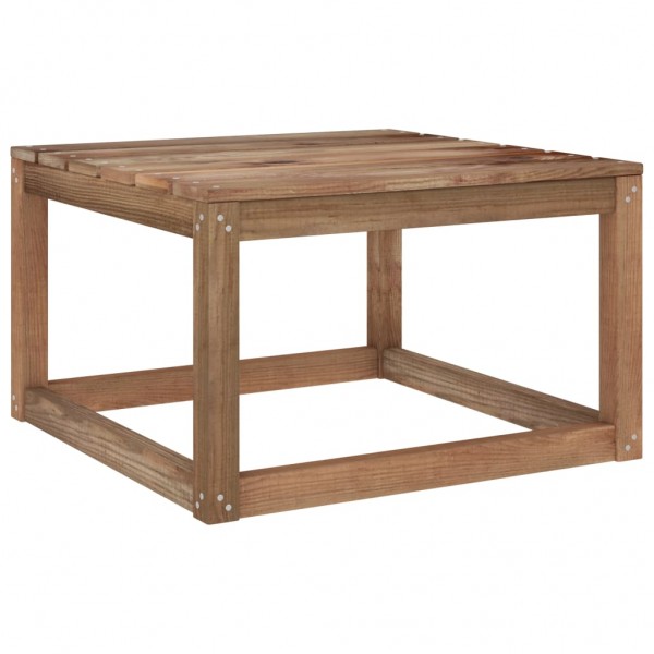 Mesa de palés de jardín madera impregnada marrón 60x60x36.5 cm D