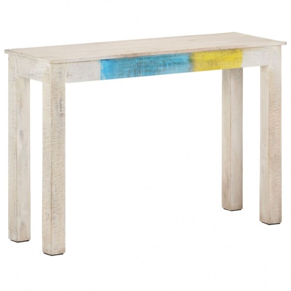 Mesa consola de madeira de mangue branco rugoso 115x35x77 cm D