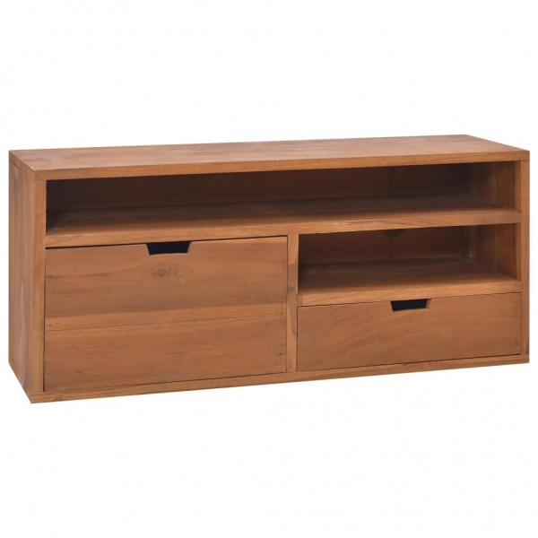 Mueble para TV de madera maciza de teca 90x30x40 cm D
