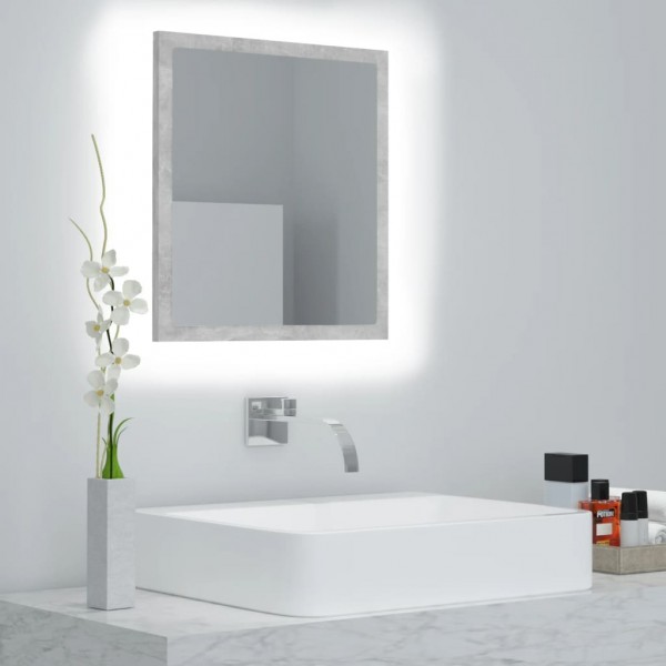 Espelho de banho acrílico cinza 40x8.5x37 cm D