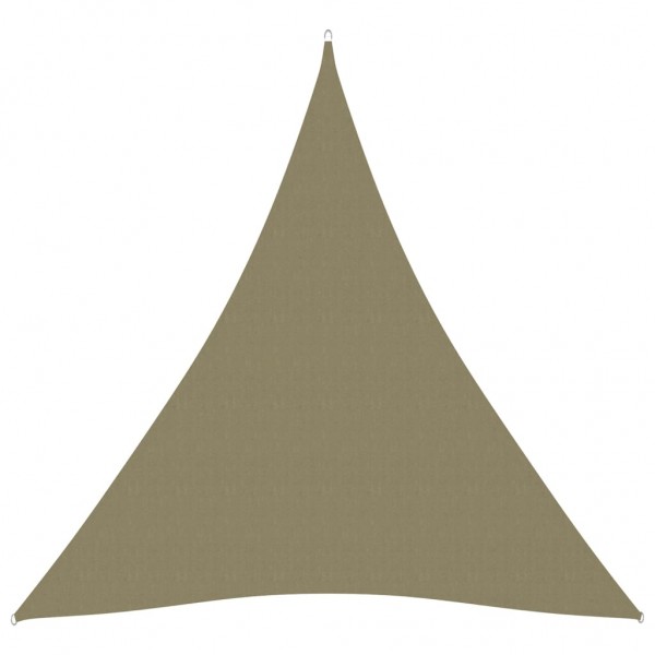 Telhado de vela triangular de tecido oxford beige 3x4x4 m D