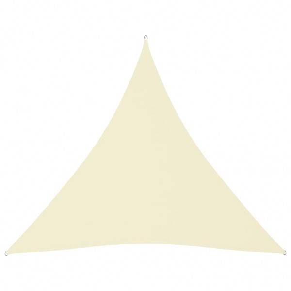 Toldo de vela triangular tela oxford crema 4.5x4.5x4.5 m D