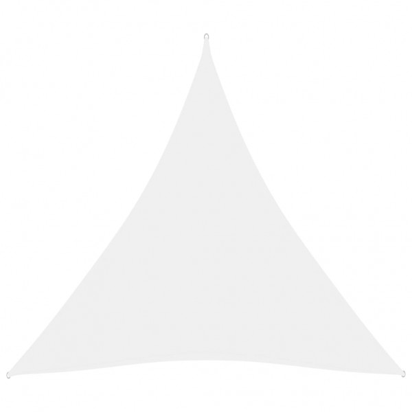 Toldo de vela triangular de tela oxford blanco 3.6x3.6x3.6 m D