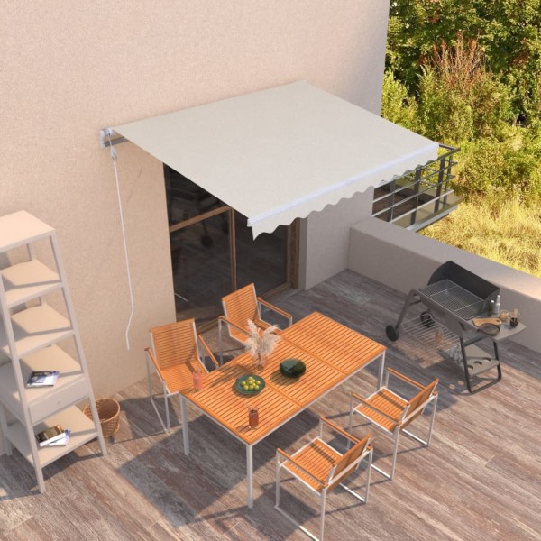 Toldo retráctil automático crema 350x250 cm D