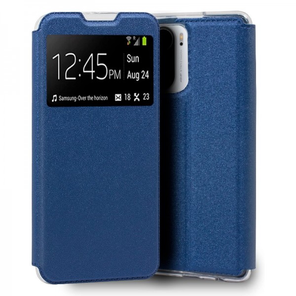 Fundação COOL Flip Cover para Xiaomi O meu 11i / Pocophone F3 Liso Azul D