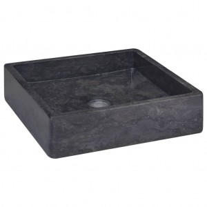 Lavabo de mármore preto 40x40x10 cm D